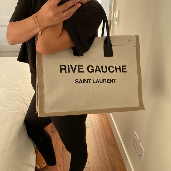 Saint Laurent Handbags - SAINT LAURENT | Off-White 'Rive Gauche' Tote